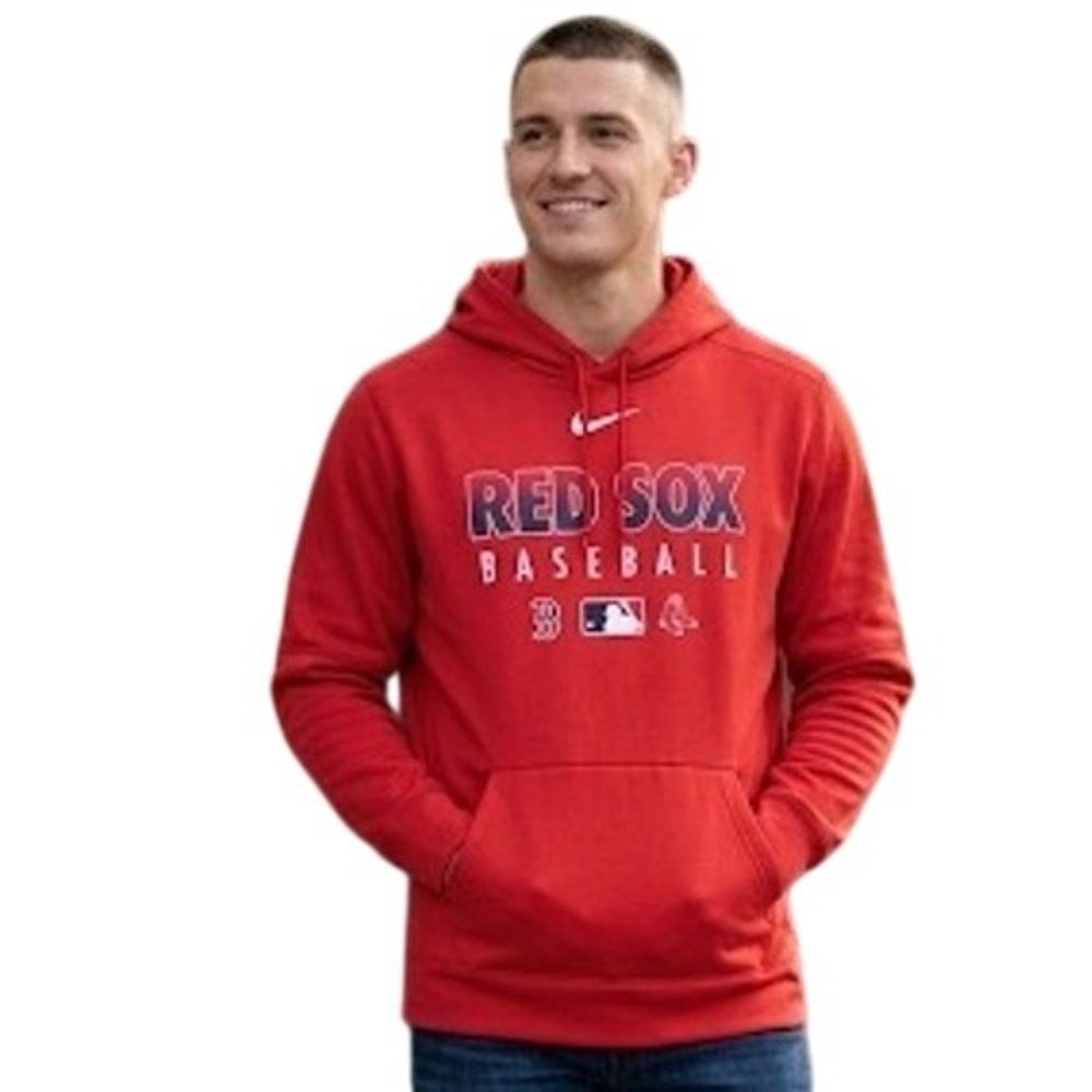Nike Boston Red Sox‎ Baseball Hoodie Red Dri-FIT MLB Authentic Collection Large